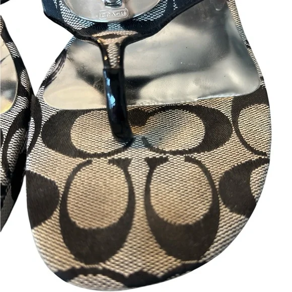 Coach Logo Noble Women’s Wedge Shoes Size 10 Black - Picture 12 of 12